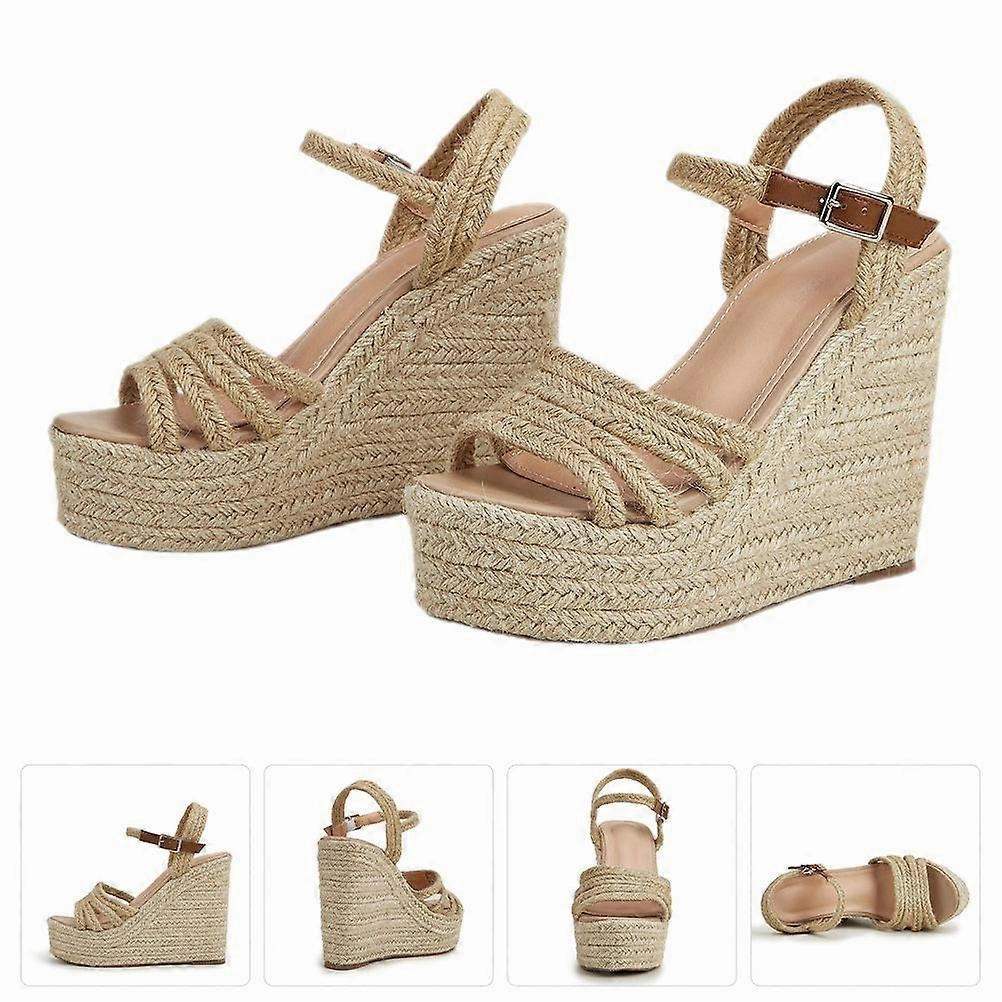Flat Zip Ankle Boots 1 Pair Women Sandals Wedge Sandals Summer Beach Shoes with Adjustable Ankle Strap