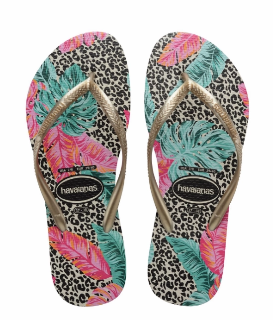 4144235 - SLIM ANIMAL FLORAL SANDAL Flip Flops Thong Plus