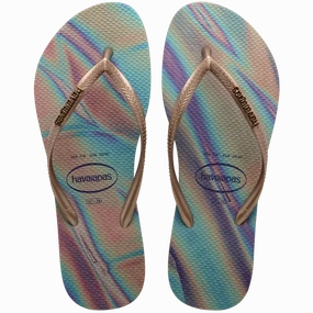 4147060 - Slim Iridescent Flip Flops Fake Designer Flip Flops