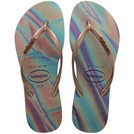Comfortable Flip Flops For Flat Feet 4147060 - Slim Iridescent Flip Flops