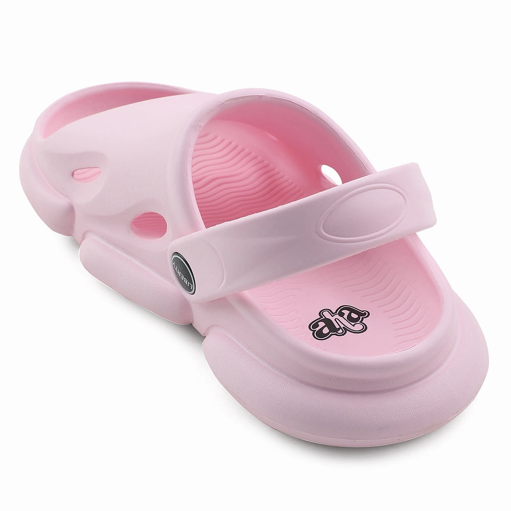 Warm Lined Clogs A-HA Pink Casual Clogs For Kids BEACHFIT01 By Liberty