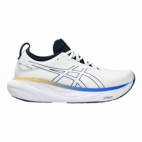 Asics Mountain Running Shoes Men's Asics Gel-Nimbus 25, White/Illusion Blue, 8.5 D Medium