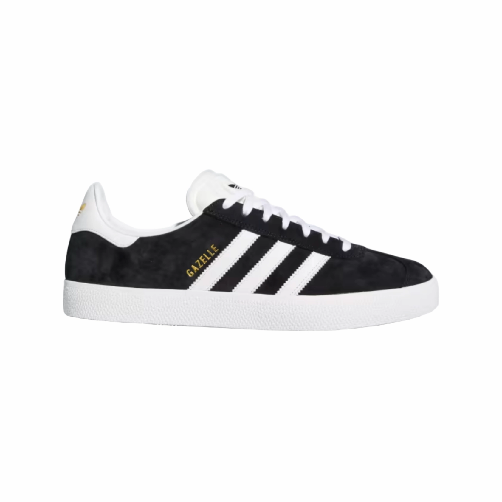Adidas - Gazelle ADV (Core Black/Cloud White/Gold Metallic) Triple Black Skate Shoes