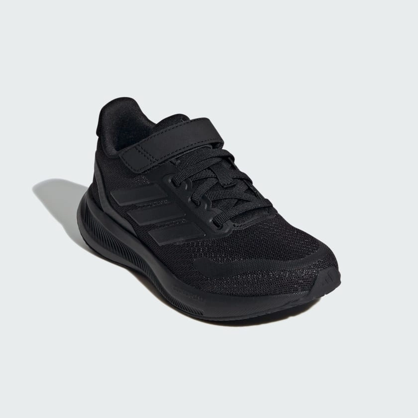 Adidas Kid's Runfalcon 5 Hook N' Loop Triple Black Running Soes Running Barefoot Shoes