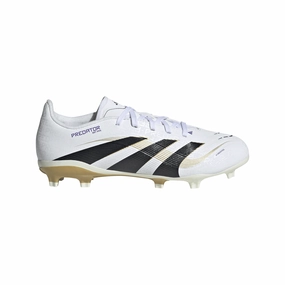 adidas Predator League Firm/Multi-Ground Boots Kids White/Black Synthetic Vs Leather Soccer Cleats