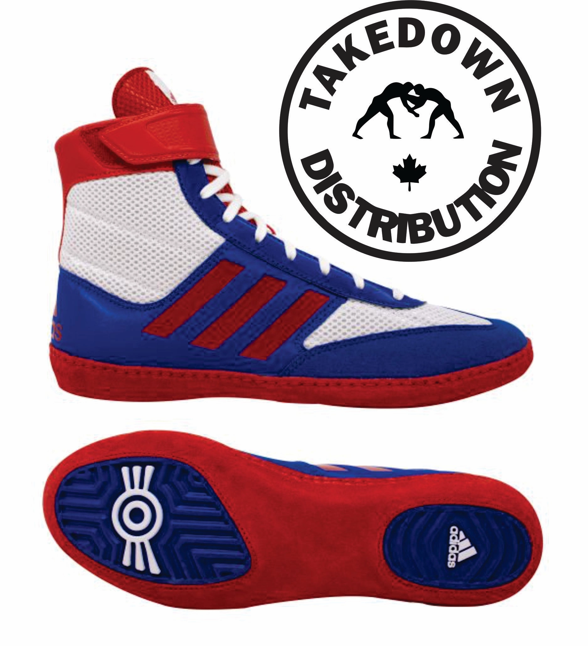 Adidas Shoe Wrestling Combat Speed 5  Red White Blue Supportive Combat Boots