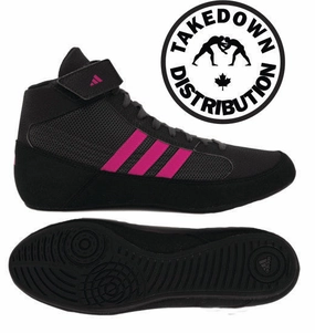 Adidas Shoe Wrestling HVC Kids Youth Black-Pink Composite Toe Combat Boots