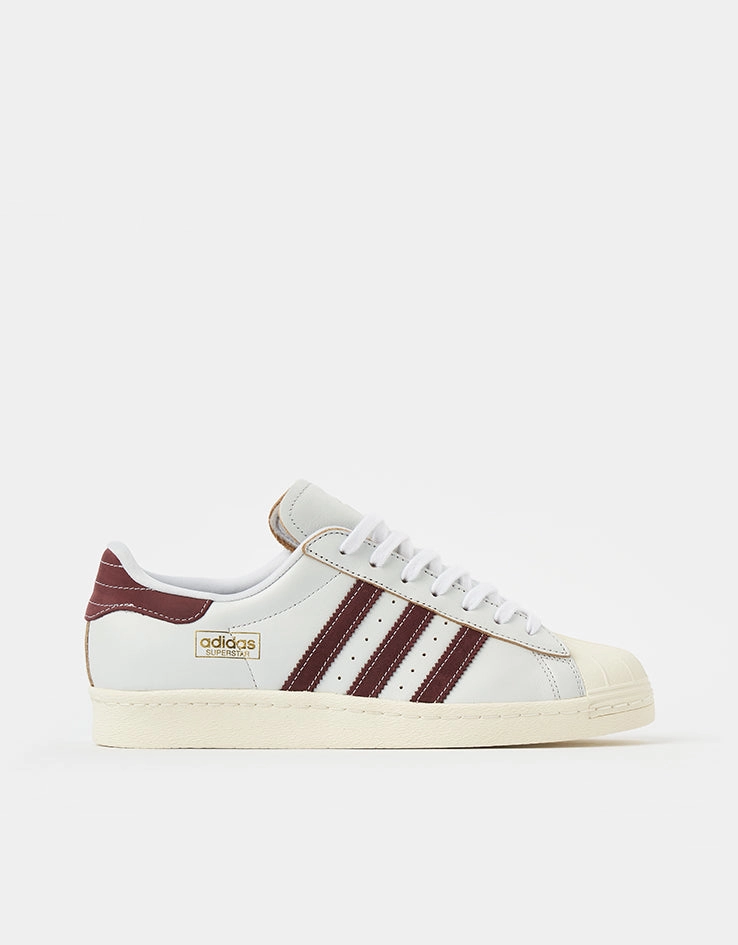 Shoes With Skates Built In adidas Superstar 80 ADV Skate Shoes - Crystal White/Shadow Red/Off White