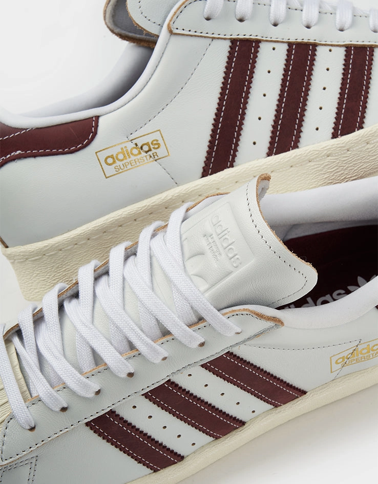 Best Skate Style Shoes adidas Superstar 80 ADV Skate Shoes - Crystal White/Shadow Red/Off White