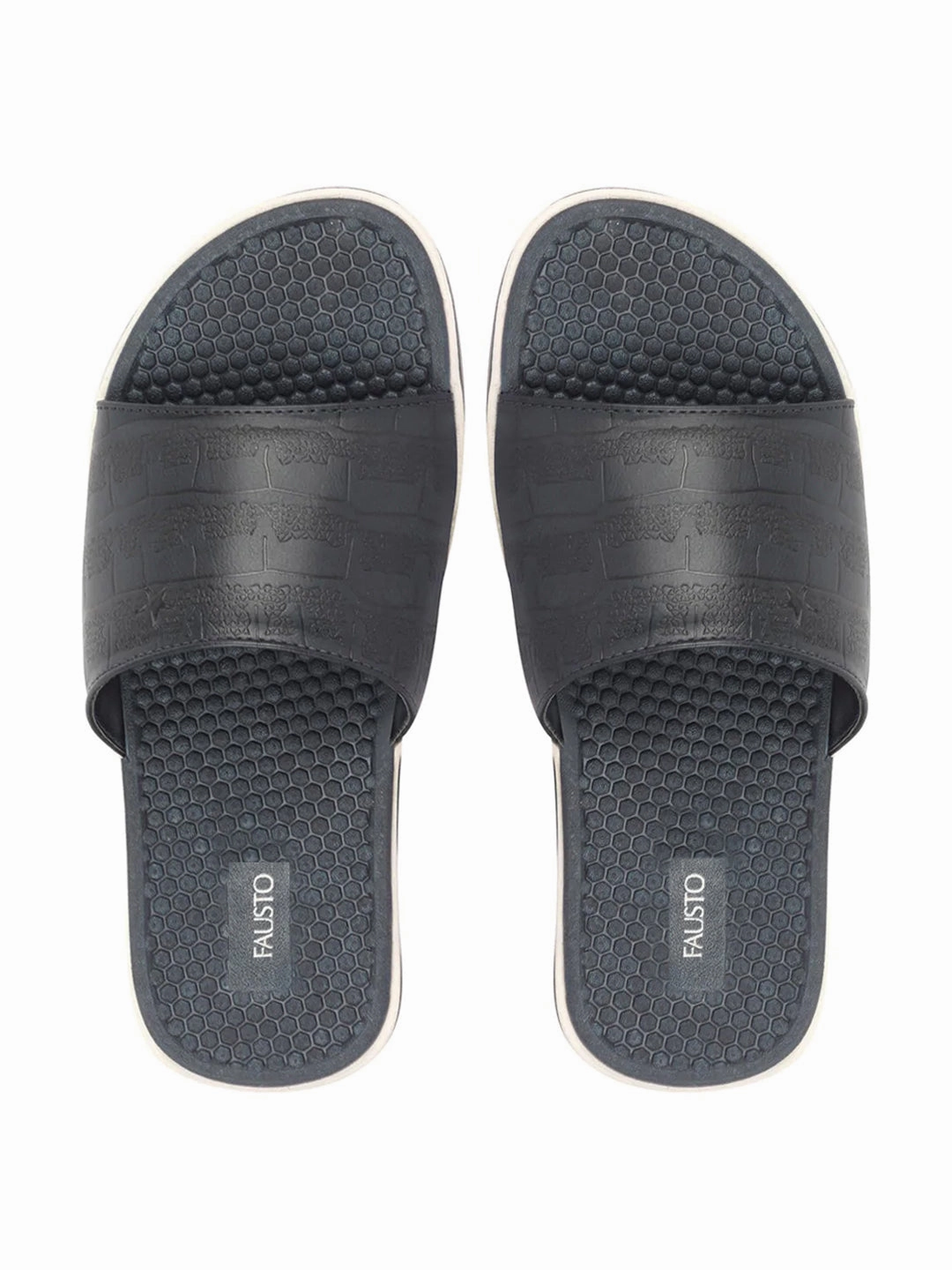 Men Navy Blue Open Toe Ultra Light Flexible Slip-On Slippers Flip-Flops Urbanfind Flip Flops