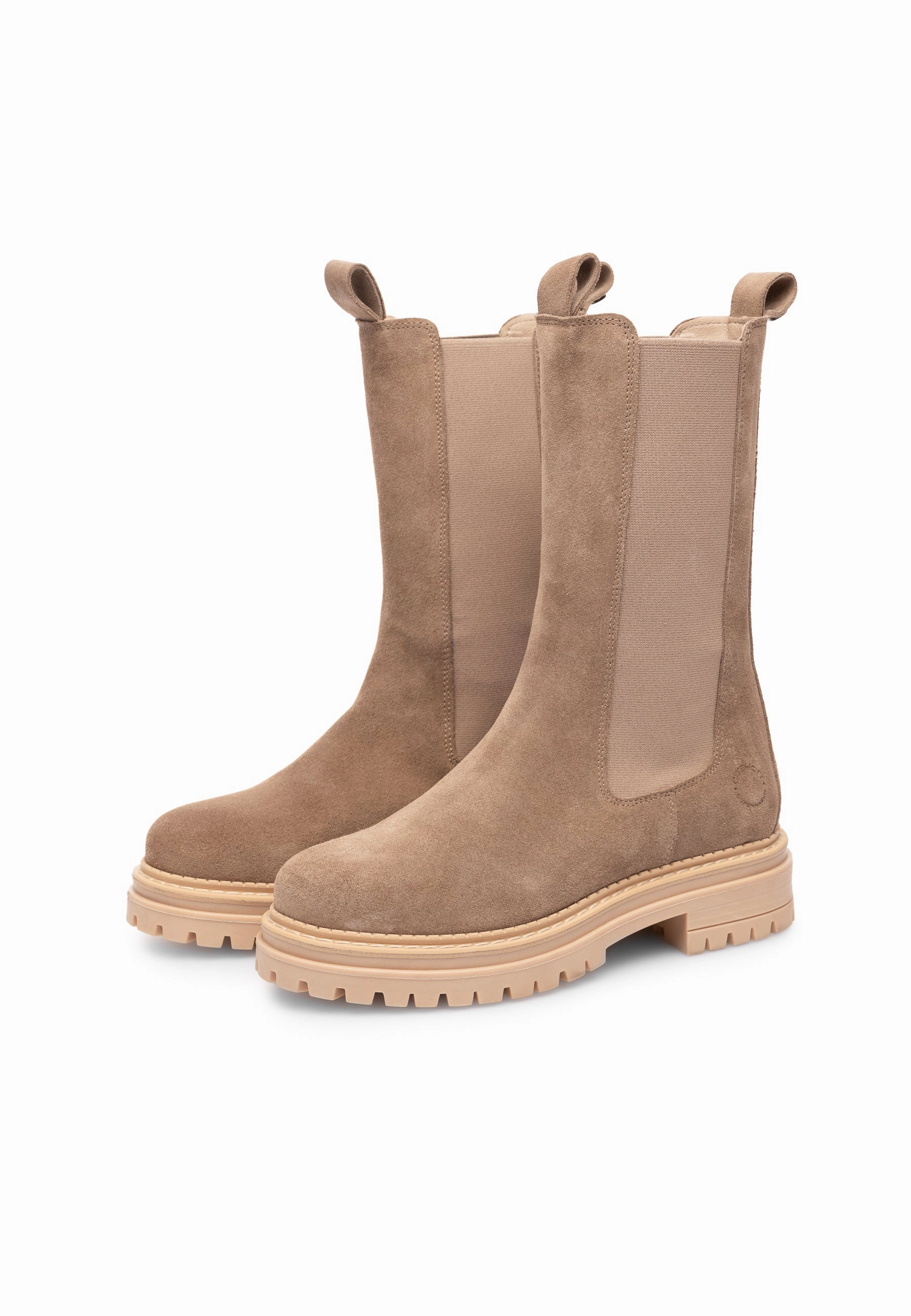 Chelsea Boots Born Cove Cashannah Beige Suede High Chelsea Boots