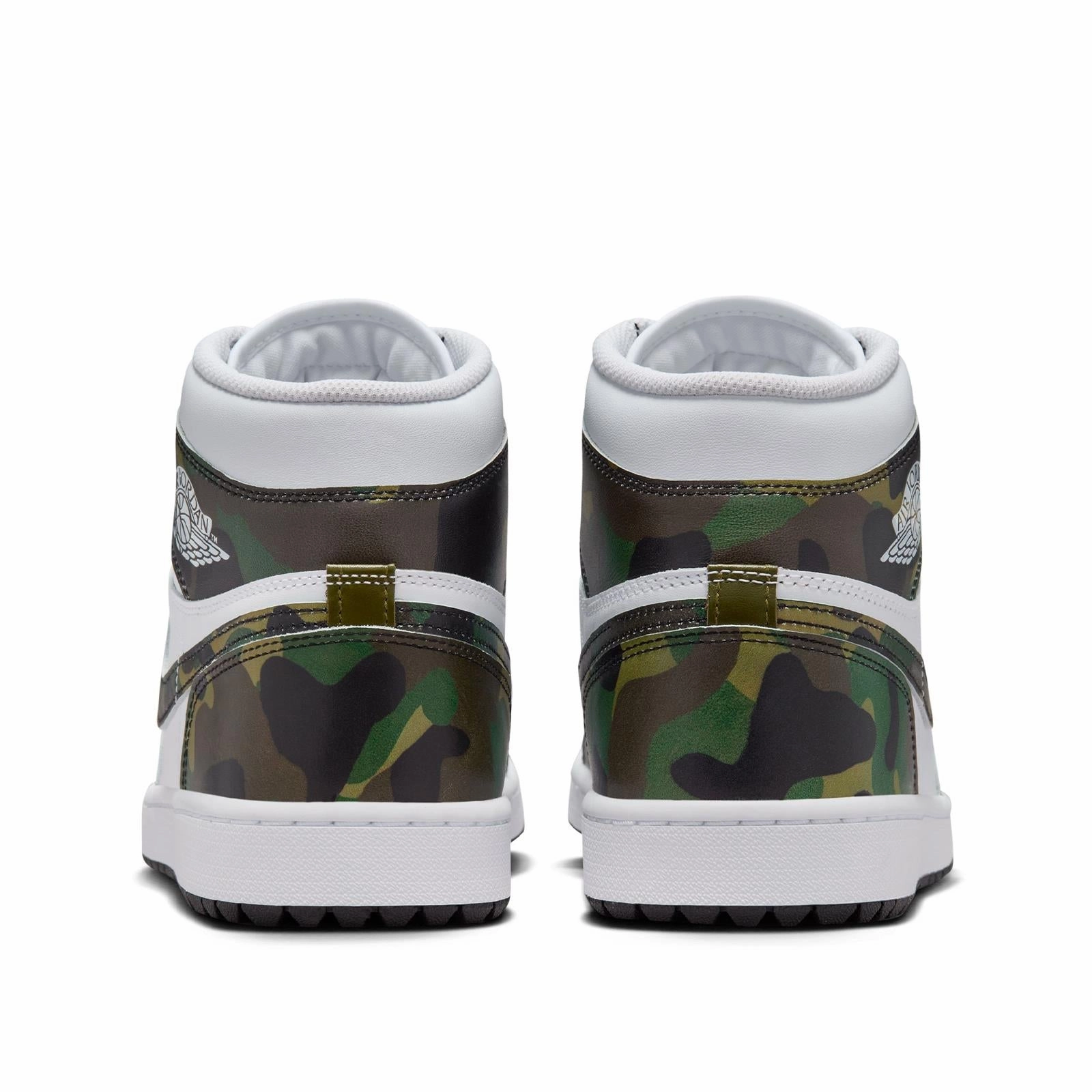 Air Jordan 1 High Top Golf Shoes Green Camo Brown Golf Shoes