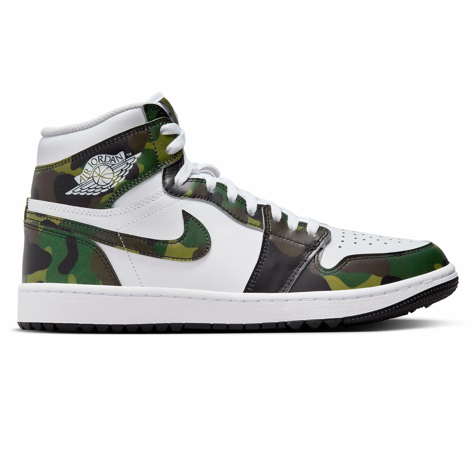 Air Jordan 1 High Top Golf Shoes Green Camo G/fore G.112 Golf
