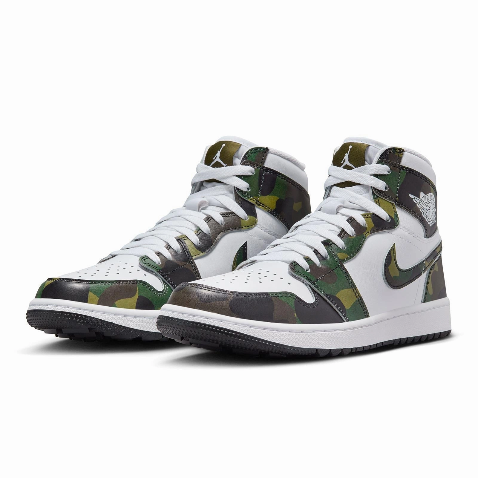 Mc80 Spikeless Golf Shoes Air Jordan 1 High Top Golf Shoes Green Camo