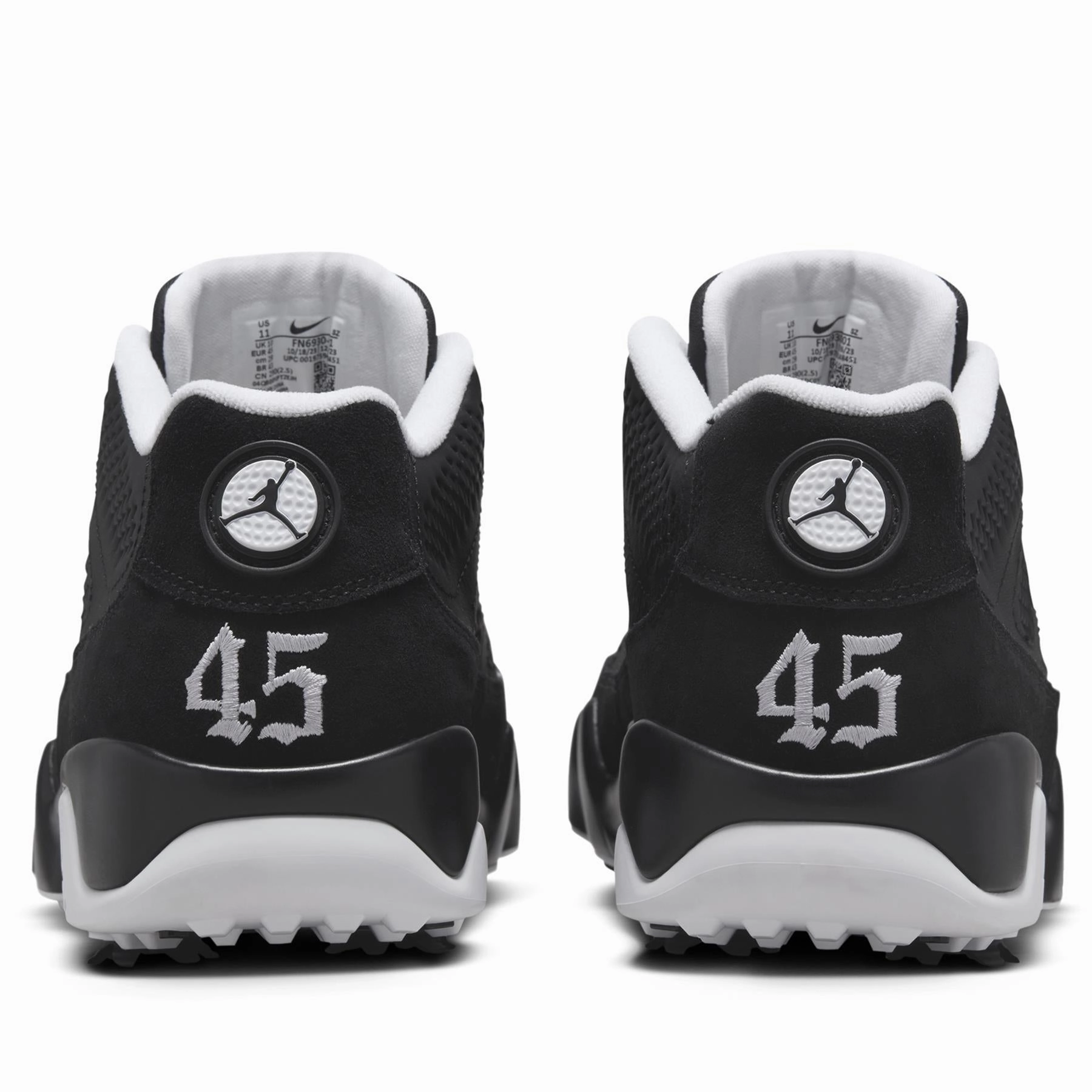 Golfing In Air Jordan 9G Retro Golf Shoes Black/White/Metallic Red