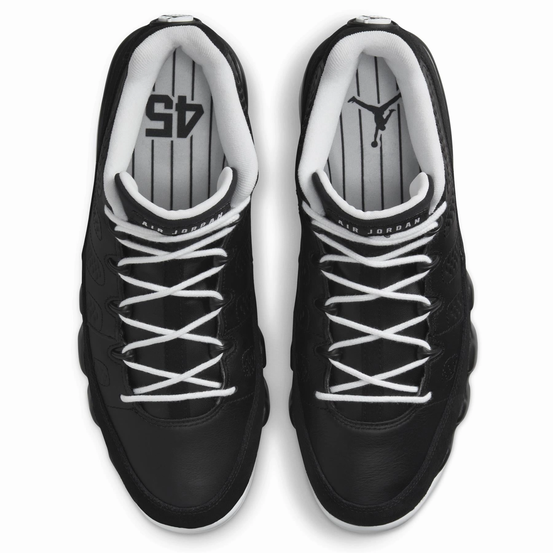 For Seniors Best Golf Air Jordan 9G Retro Golf Shoes Black/White/Metallic Red