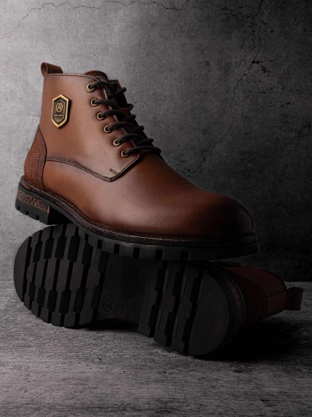 Flex Ankle Boots Alberto Torresi Headon Series Devl553 Pure Grain Leather Ankle Chukkas For Men