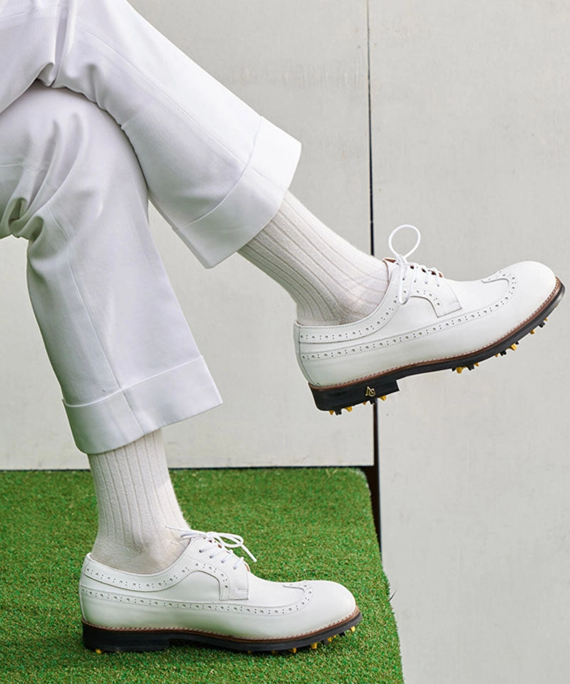 Golf Turf ALL CLASSIC Golf Noble Derby Classic Golf Shoes - White