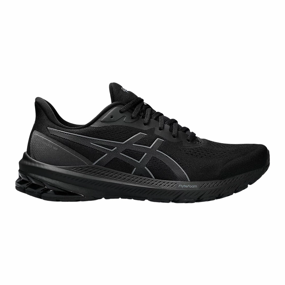 Asic Slip On Shoes Men's Asics GT-1000 12, Black/Carrier Grey, 9.5 D Medium