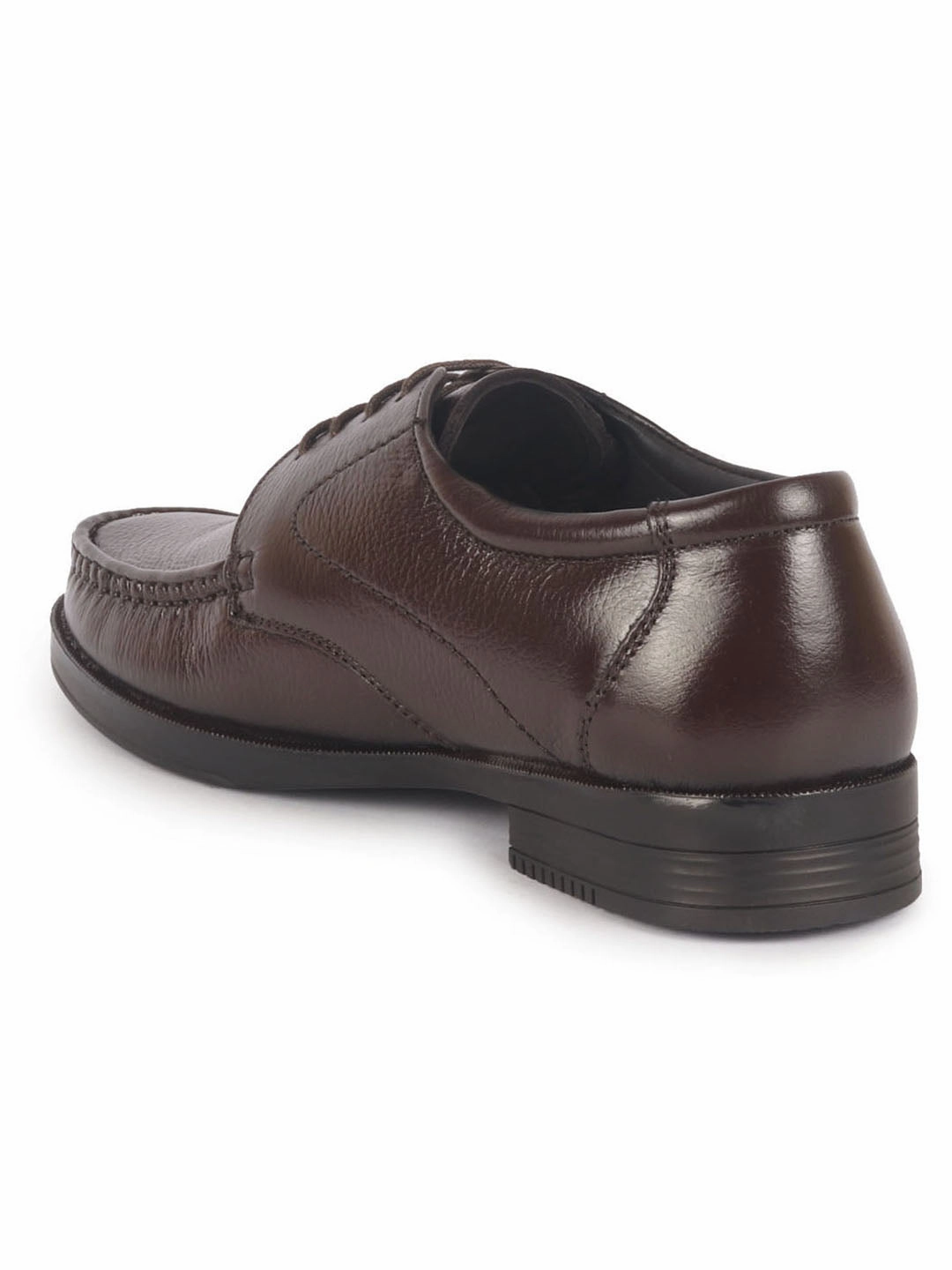 Men Brown Genuine Leather Formal Lace Up Moccasins Derby Shoes for Office|Memory Cushion Work Shoes Lace-Ups Pro Boondock Composite Toe Work Boots