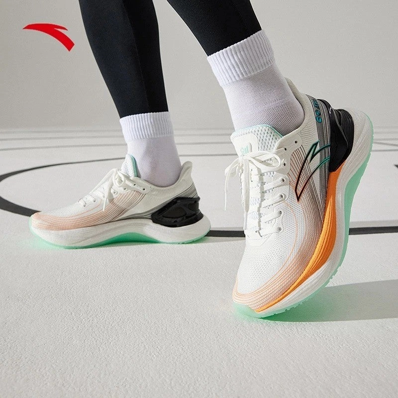 ANTA Men Tron 2 Running Shoes 1124C5538-3 -White/Orange/Black (Kasut Larian/Kasut Joging Lelaki) Snow Boots Extreme Cold Weather