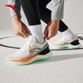 ANTA Men Tron 2 Running Shoes 1124C5538-3 -White/Orange/Black (Kasut Larian/Kasut Joging Lelaki) Mou Snow Boots