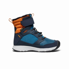 Big Kids' Skua Waterproof Winter Boot  |  Sky Captain/Gold Flame Ll Bean Snow Boots