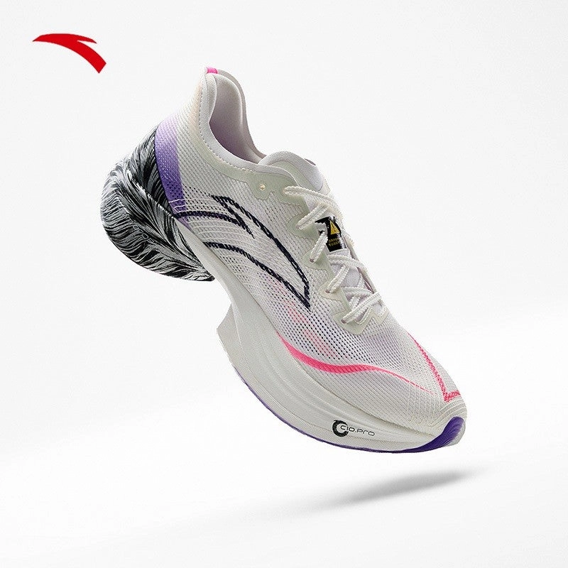 ANTA Men C10 PRO Full Marathon Shoes Running Shoes 1124D5574-6 -White/Purple (Kasut Marathon) Standard V Snow Mte Boot