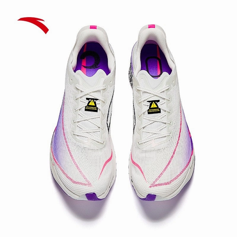 Snow Boots 5 ANTA Men C10 PRO Full Marathon Shoes Running Shoes 1124D5574-6 -White/Purple (Kasut Marathon)