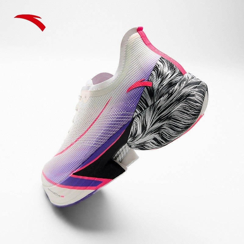 Best Boots For Rain And Snow ANTA Men C10 PRO Full Marathon Shoes Running Shoes 1124D5574-6 -White/Purple (Kasut Marathon)