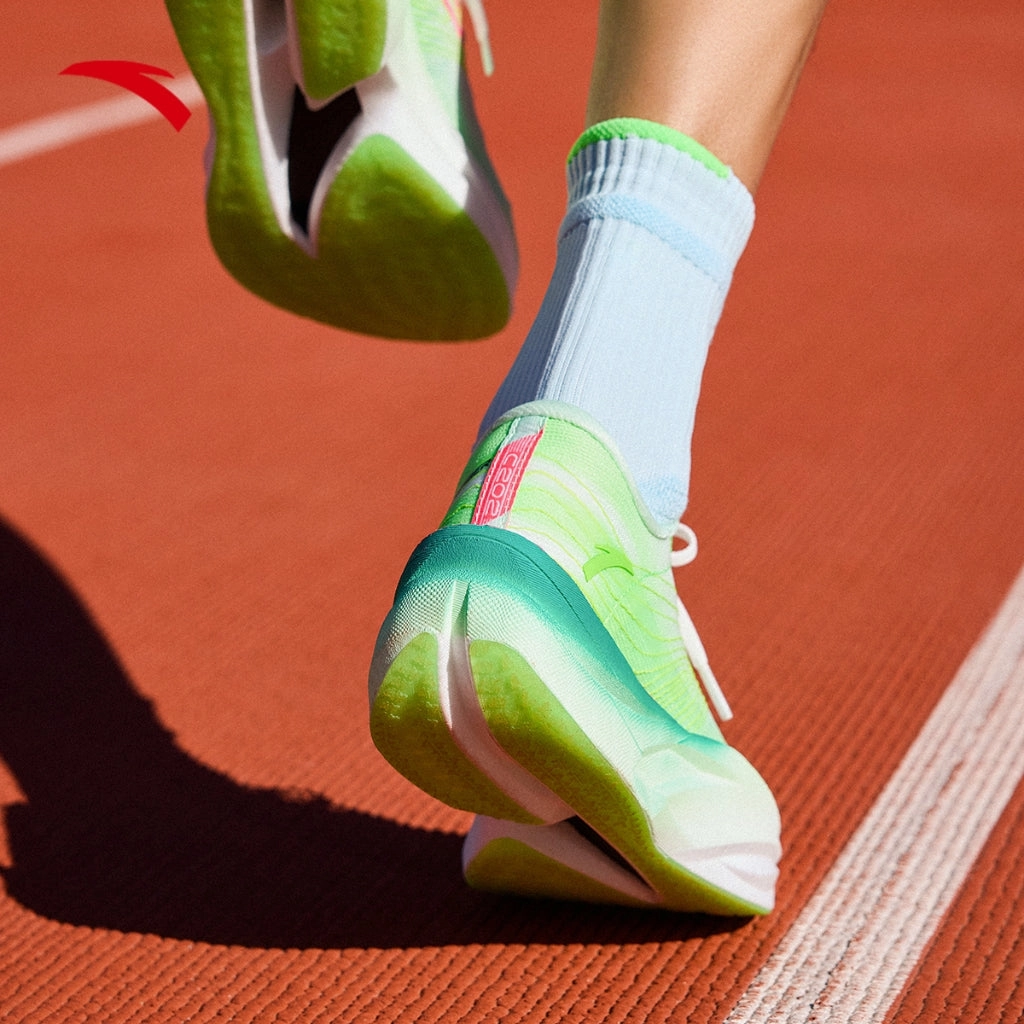 ANTA Men C202 6 Running Shoes 1125A5575-2 -White/Green/Green (Kasut Larian Lelaki) Sg Cleats Soccer