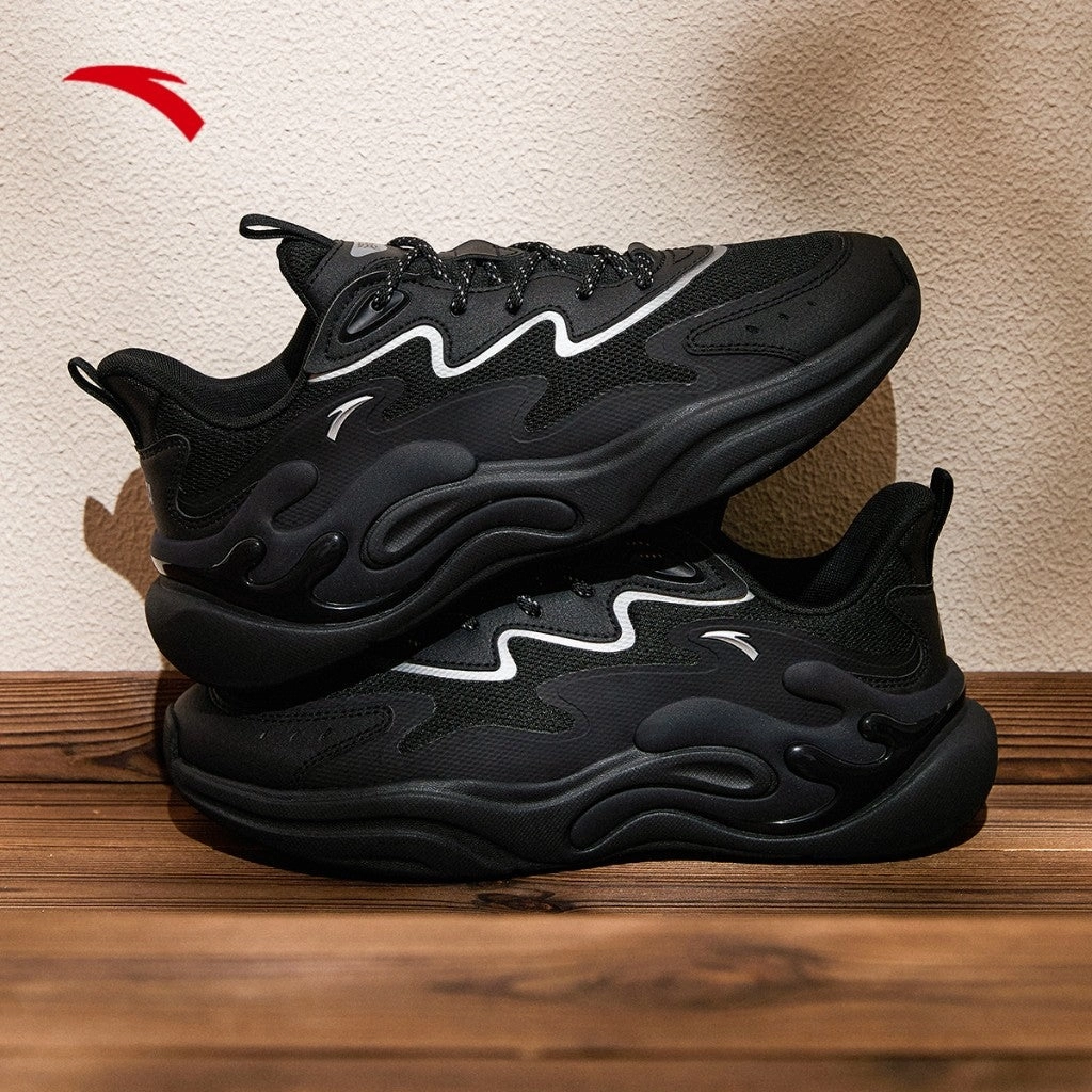 Snow Boots Polo ANTA Men Fashion worship 6.0 Casual Shoes 1125A8841-6 -Black/Titanium Metal (Kasut Lelaki Kasual)