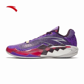 Soccer Cleats Store Near Me ANTA Men Kuang Ao BASKETBALL SHOES 1124C1106-6 -Purple/Red/Purple (Kasut Bola Keranjang)