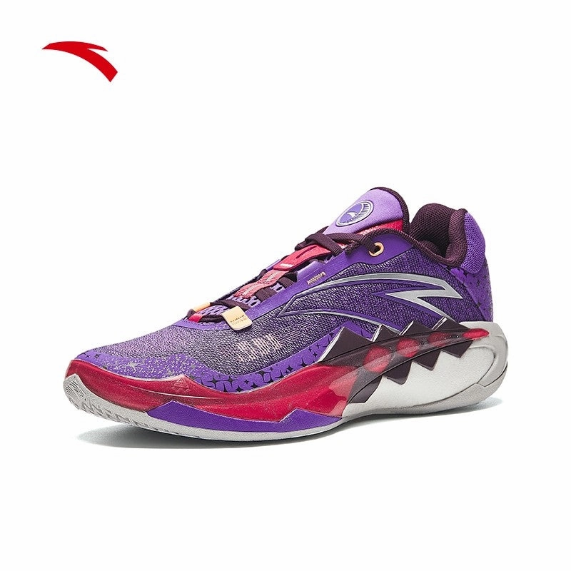 Soccer Cleat Protective Coating ANTA Men Kuang Ao BASKETBALL SHOES 1124C1106-6 -Purple/Red/Purple (Kasut Bola Keranjang)