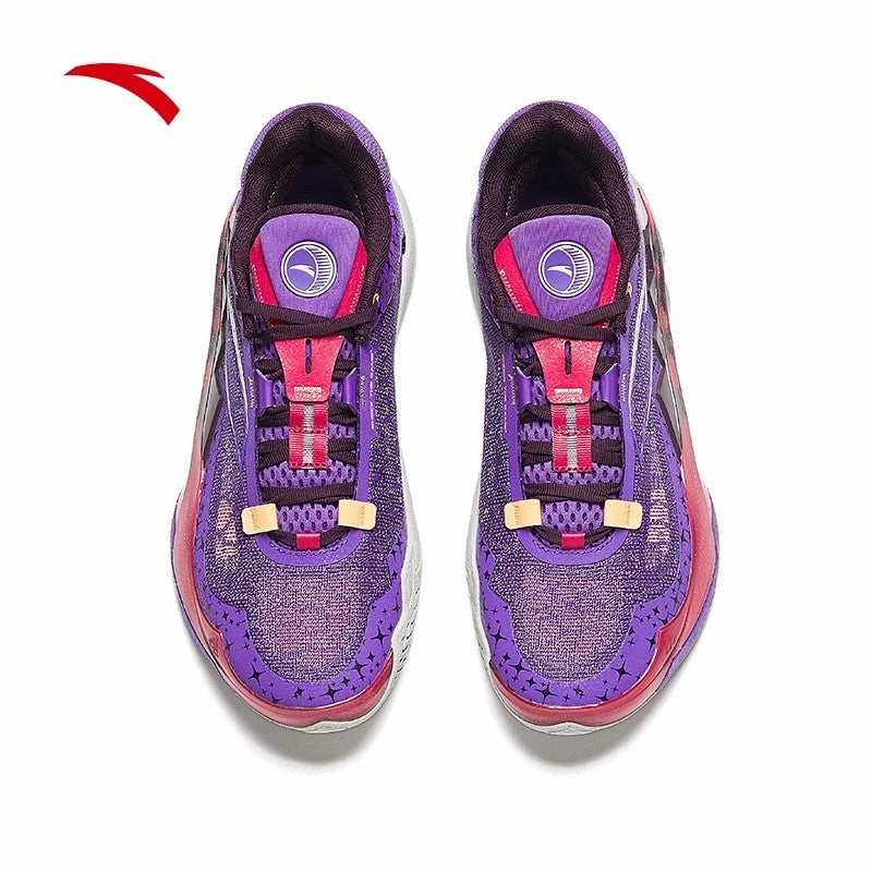 ANTA Men Kuang Ao BASKETBALL SHOES 1124C1106-6 -Purple/Red/Purple (Kasut Bola Keranjang) Metal Soccer Cleats
