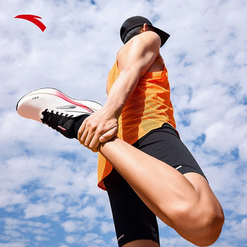 ANTA Men Mach 5SE Running Shoes 1125A5582-10 -White/Black/Raspberry (Kasut Larian Lelaki) Selling Cleats Soccer