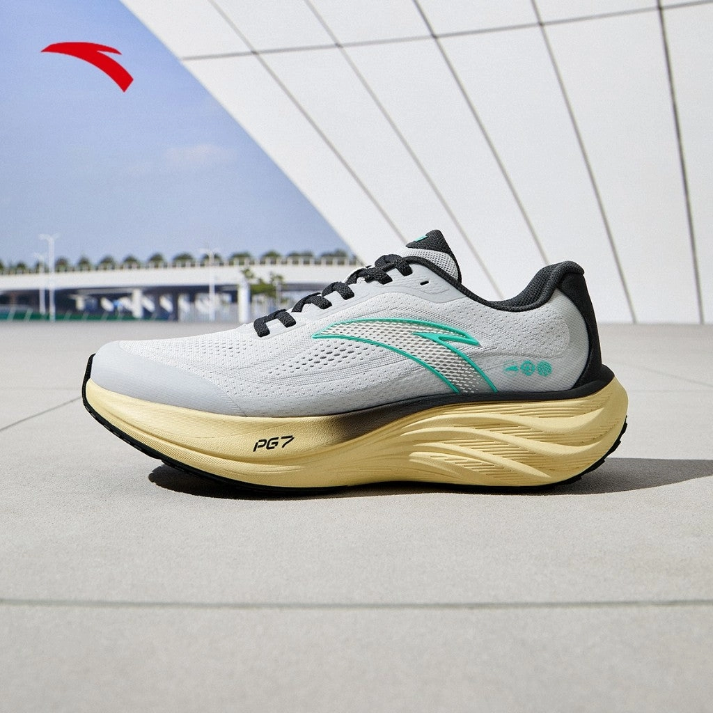 Wayne Rooney Soccer Cleats ANTA Men PG7 Travel 1.5 Running Shoes 1125A5508-3 -Grey/Grey/Blue (Kasut Larian Lelaki)