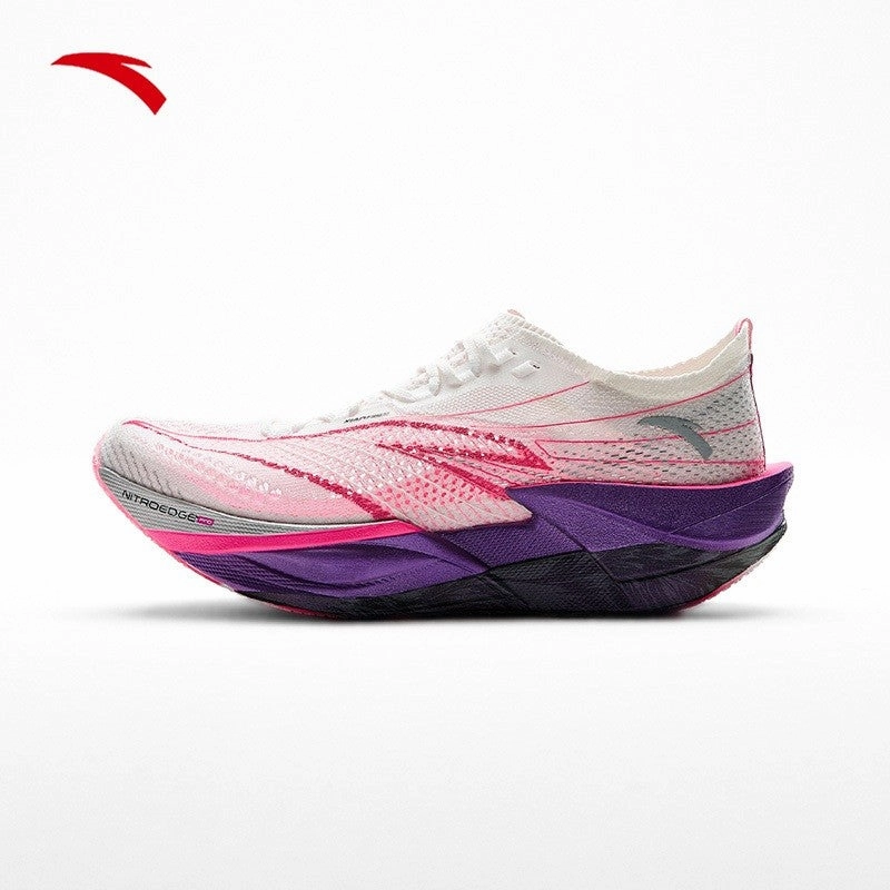 Best Rain Boots For Walking Dog ANTA Women C202 6 PRO Carbon Plate Running Shoes 1224D5571-10 -White/Fluorescent Rose Red (Kasut Marathon Perempuan)