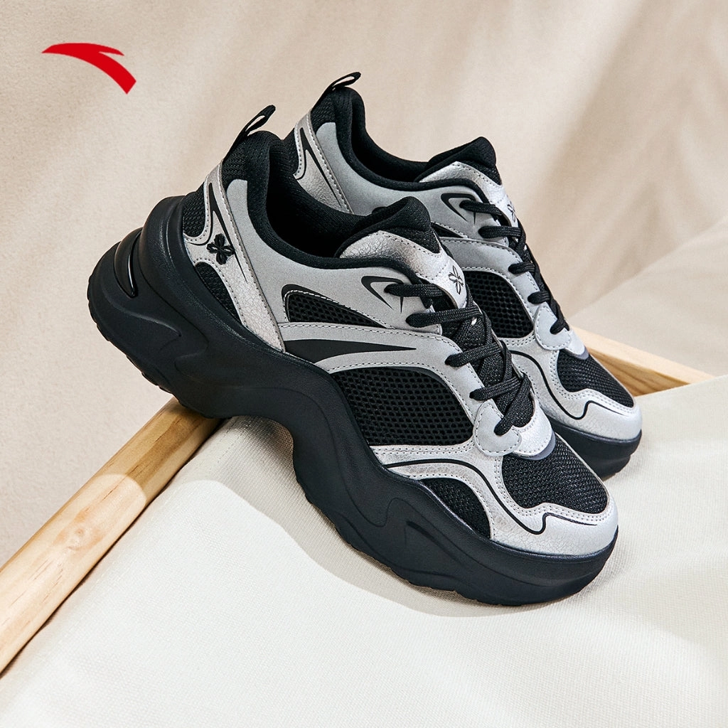 Winter Boots In Snow ANTA Women Casual Shoes Sneakers 9225B8821-4 -Black/Silver (Kasut Kasual/Snikers Perempuan)