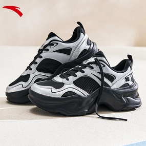 ANTA Women Casual Shoes Sneakers 9225B8821-4 -Black/Silver (Kasut Kasual/Snikers Perempuan) Bata Snow Boots