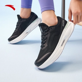 Heavy Duty Rain Boots ANTA Women EBUFFER Cross-Training Shoes 1225B7718-1 -Black/Green (Kasut Sukan Perempuan)