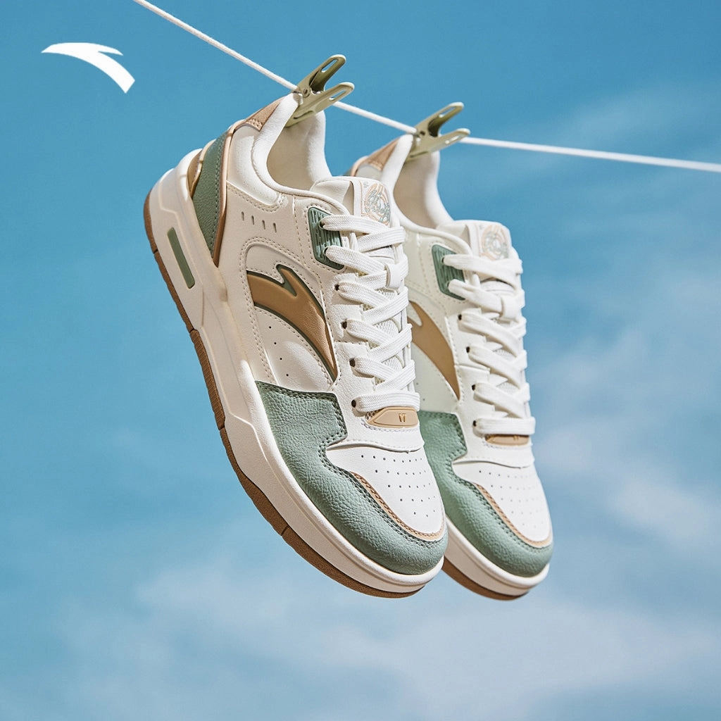 ANTA Women Flame X-Game Shoes 1225B8091-6 -White/Cyan/Wood (Kasut Kasual Perempuan) Lobster Rain Boots