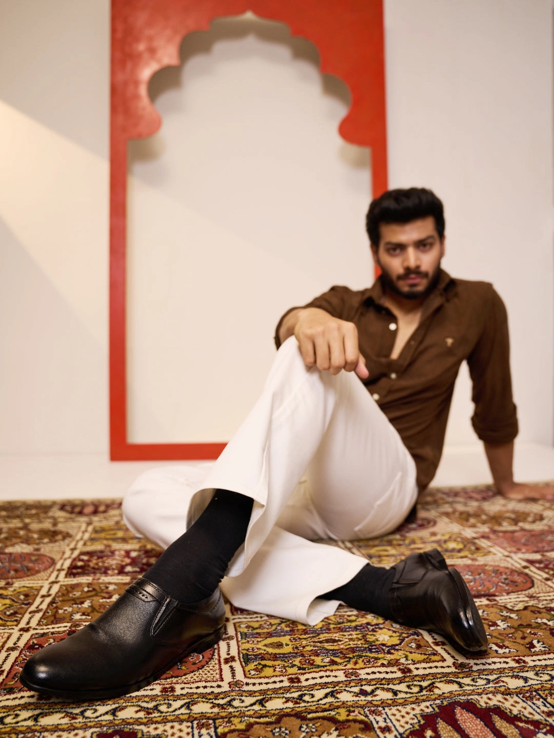 Best Work Boots Comfort Men Black Genuine Leather Broad Feet Formal Slip On Shoe|Work Wear|Comfort for Office|Anti Skid Sole