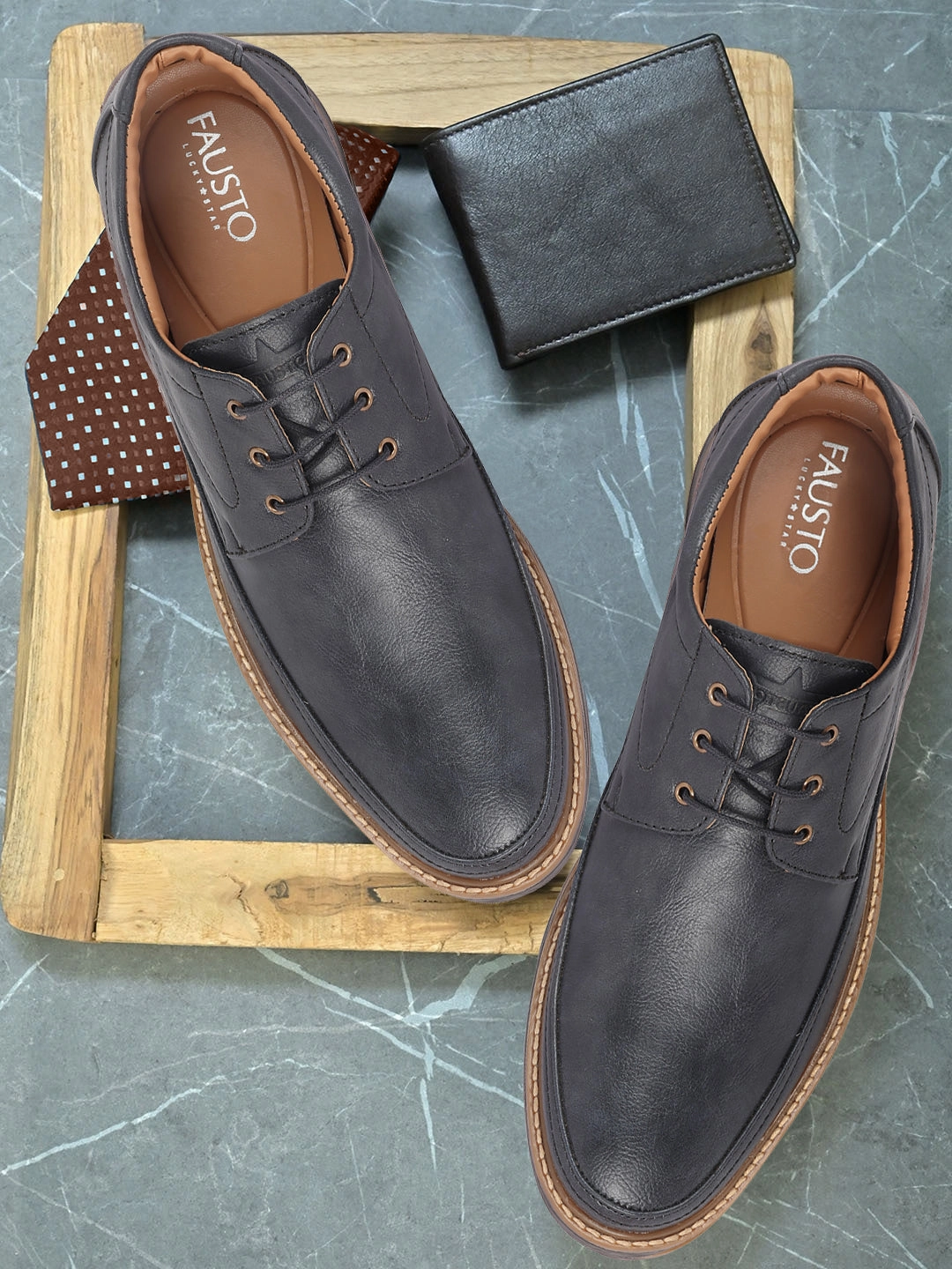 Men Navy Blue Formal Lace-Up Derby Uniform Dress Shoes Glazier Work Boots