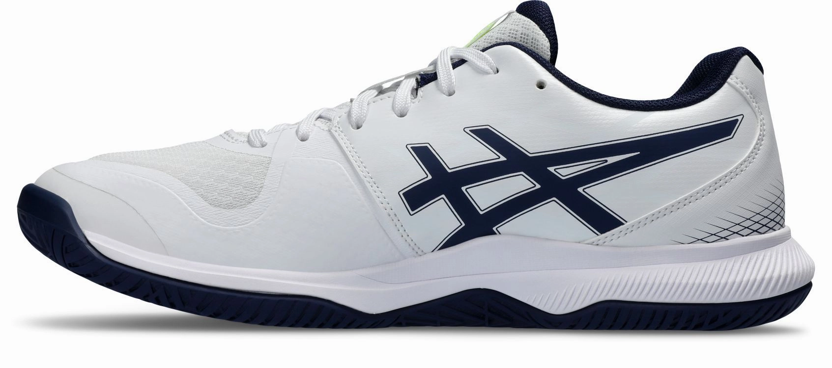 Asics Men's Gel Tactic 12 Indoor Shoe - White/Blue Expanse Tru Cushion Badminton