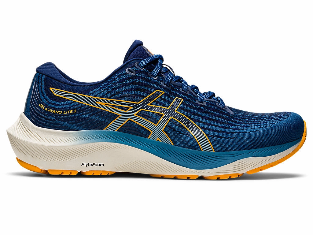 Asics Shoes Amazon Men's Asics Gel-Kayano LITE 3, Azure/Amber, 14 D Medium