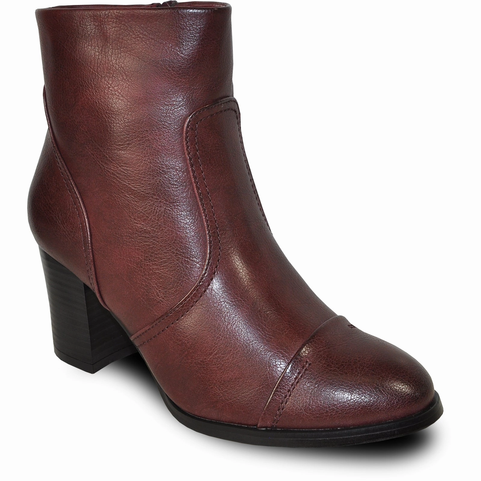 VANGELO Women Boot HF8402 Ankle Dress Boot Bordo Red Cloth Ankle Boots