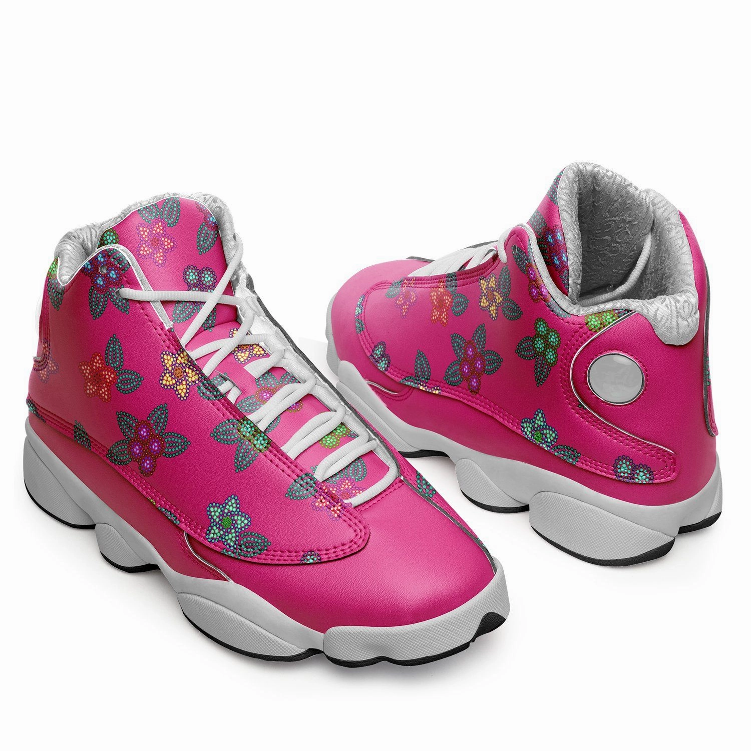 Berry Flowers Isstsokini Pink And Light Blue Basketball Shoes