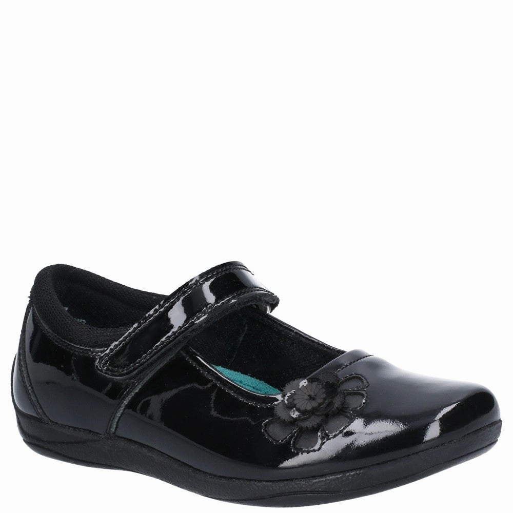 Mary Jane Floral Brocade Shoes Black Jessica Junior Patent School Shoes