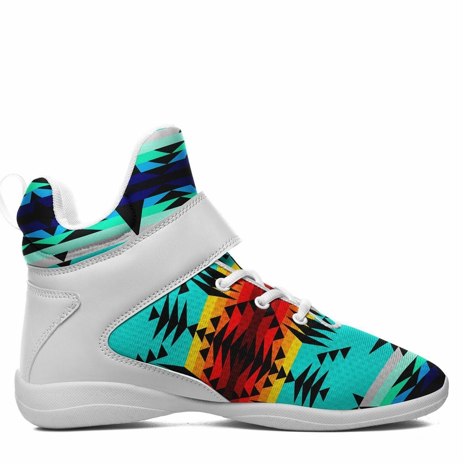 Between the Mountains Ipottaa Basketball / Sport High Top Shoes - White Sole Lightning Basketball Shoes
